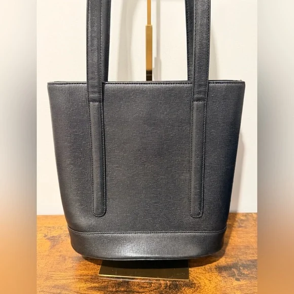 MCM Black Saffiano Leather Bucket Bag with Mini Pouch - Picture 3 of 10